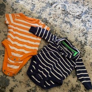 Baby boys striped onesies